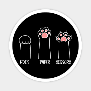 Rock Paper Scissors Cat Paws Magnet